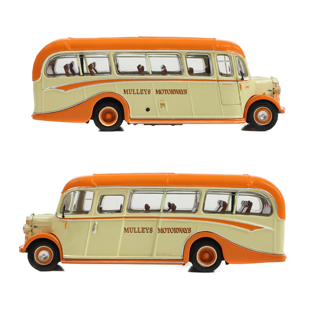 EFE E20144 Bedford OB Coach PV9371 Mulleys Motorways, Ixworth 1:76 Diecast