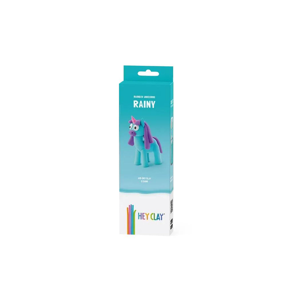 Hey Clay Rainbow Unicorns: Rainy - 3-Can Air Dry Clay Age 3+ E73743