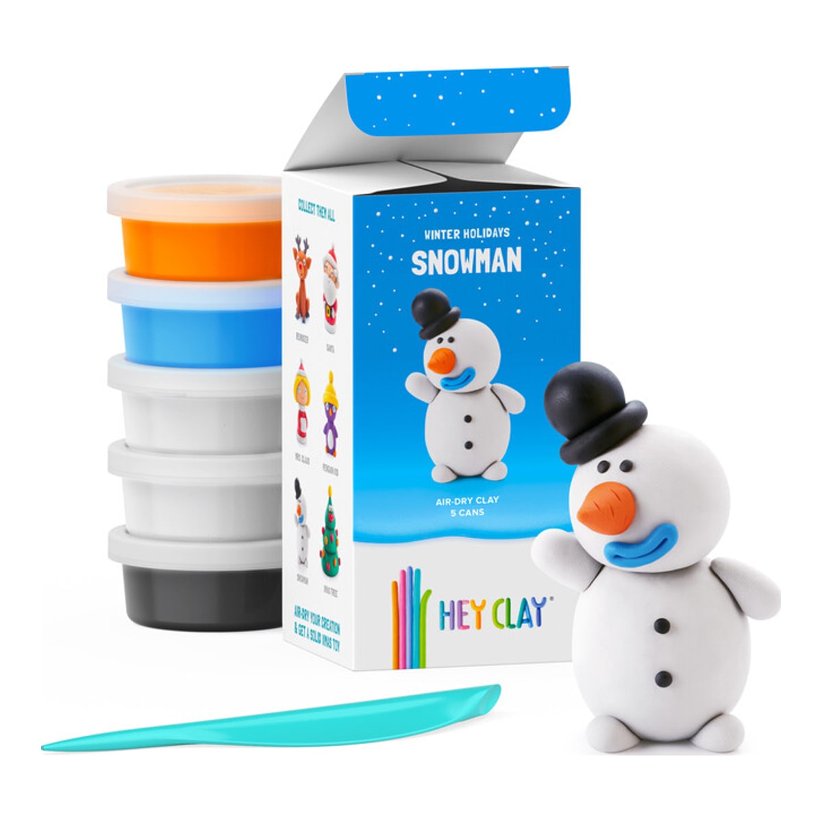 Hey Clay Winter Holidays Snowman 5-Can Set E73837ED
