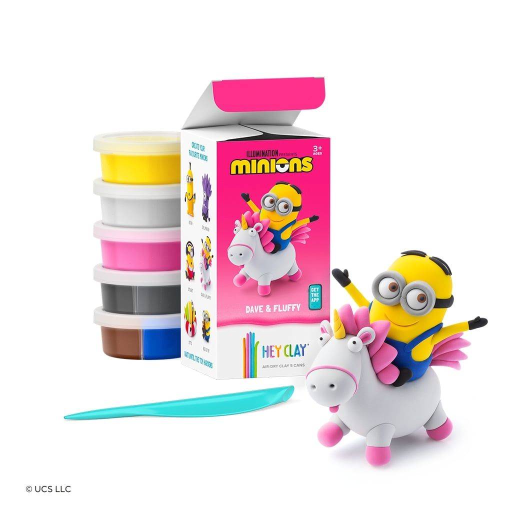 Hey Clay Minions Dave & Fluffy 5 Can Medium Set Air-Dry Clay E73959
