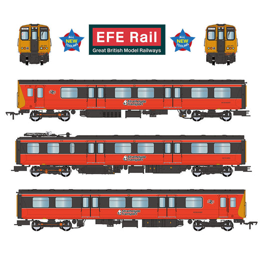 EFE Rail E81010 Class 314 3-Car EMU 314202 BR Strathclyde PTE Orange & Black OO