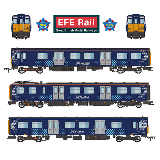 EFE Rail E81012 Class 314 3-Car EMU 314212 ScotRail Saltire OO Gauge