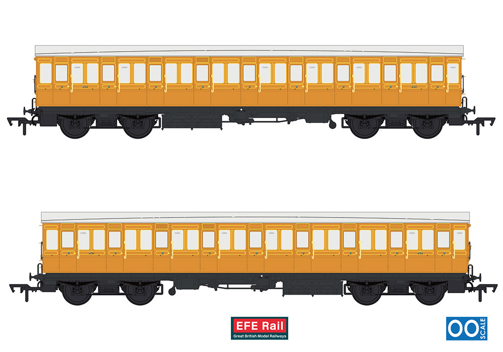 EFE Rail E86032 54ft non-Corridor Third Lined Teak OO Gauge