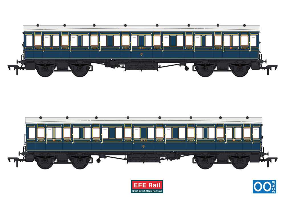 EFE Rail E86037 54ft non-Corridor Composite S&DJR Lined Blue OO Gauge