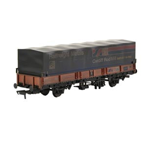 EFE E87045 OO Gauge BR SEA Wagon BR Railfreight Red (Cardiff Rod Mill) w/Hood (Rev.) [W]