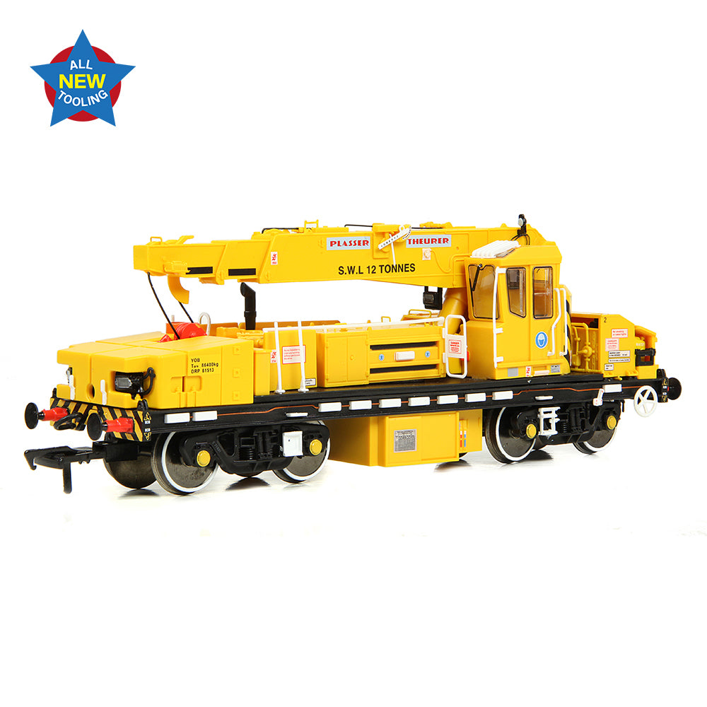 EFE Rail E87048 Plasser 12T YOB Diesel-Hydraulic Crane DRP81513 Dep Yellow
