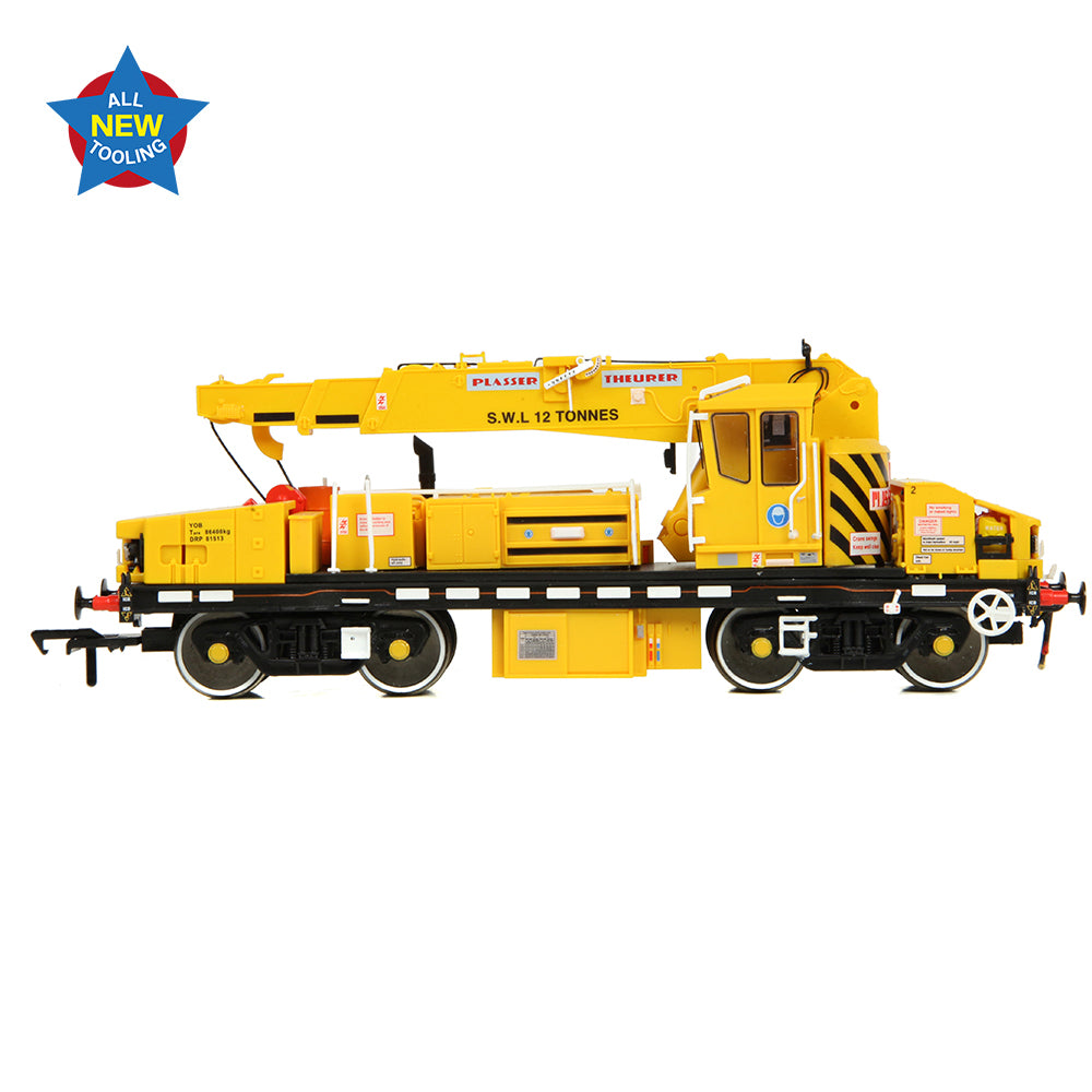 EFE Rail E87048 Plasser 12T YOB Diesel-Hydraulic Crane DRP81513 Dep Yellow