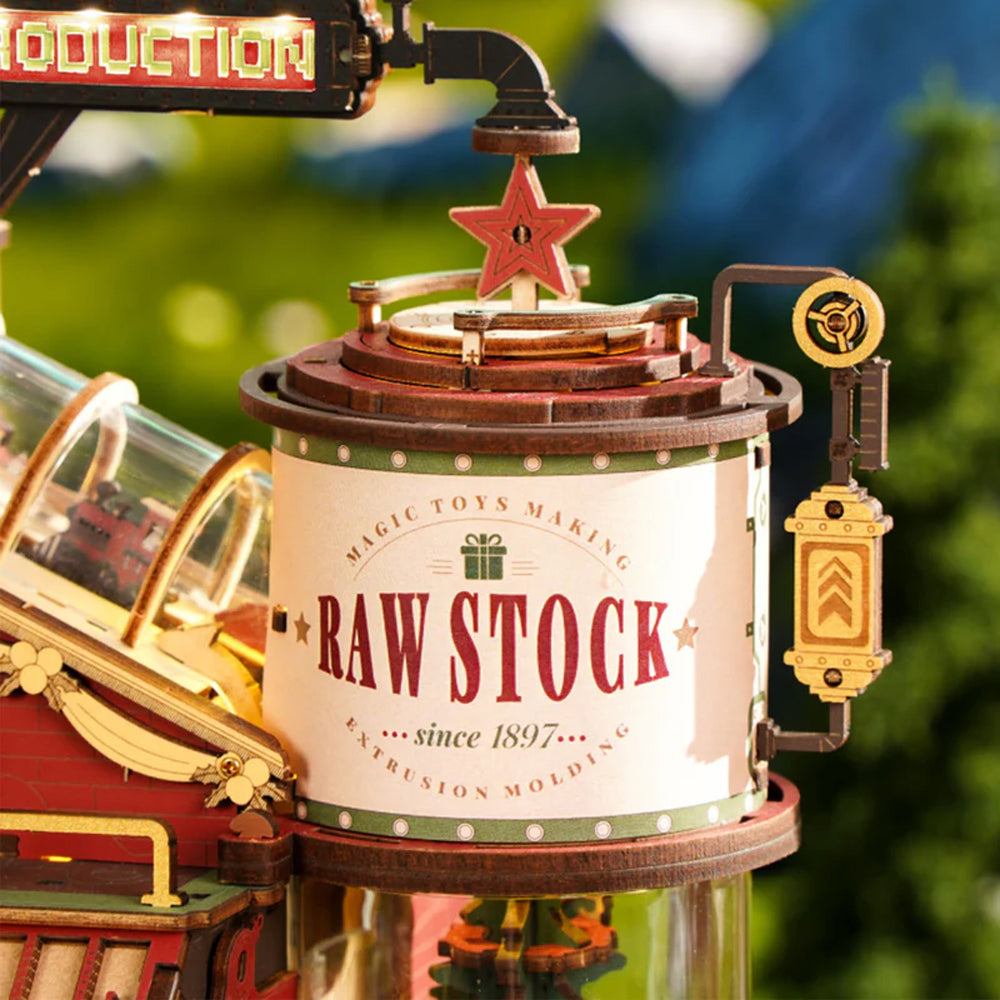 ROBOTIME ROKR Dream Gift Factory Christmas Mechanical Music Box Wooden Kit EAB01