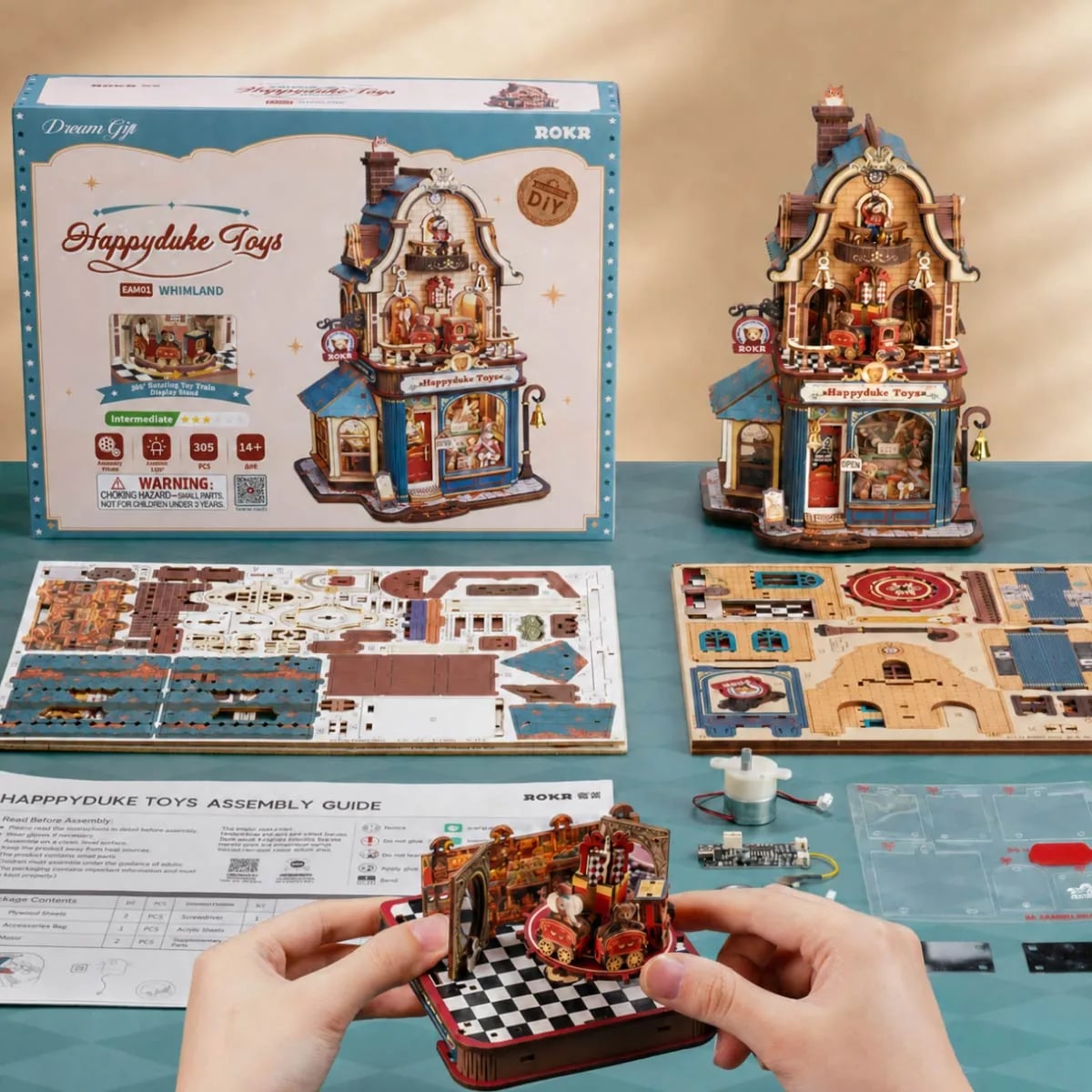 ROKR Happyduke Toys 3D Wooden Puzzle Model Kit EAM01