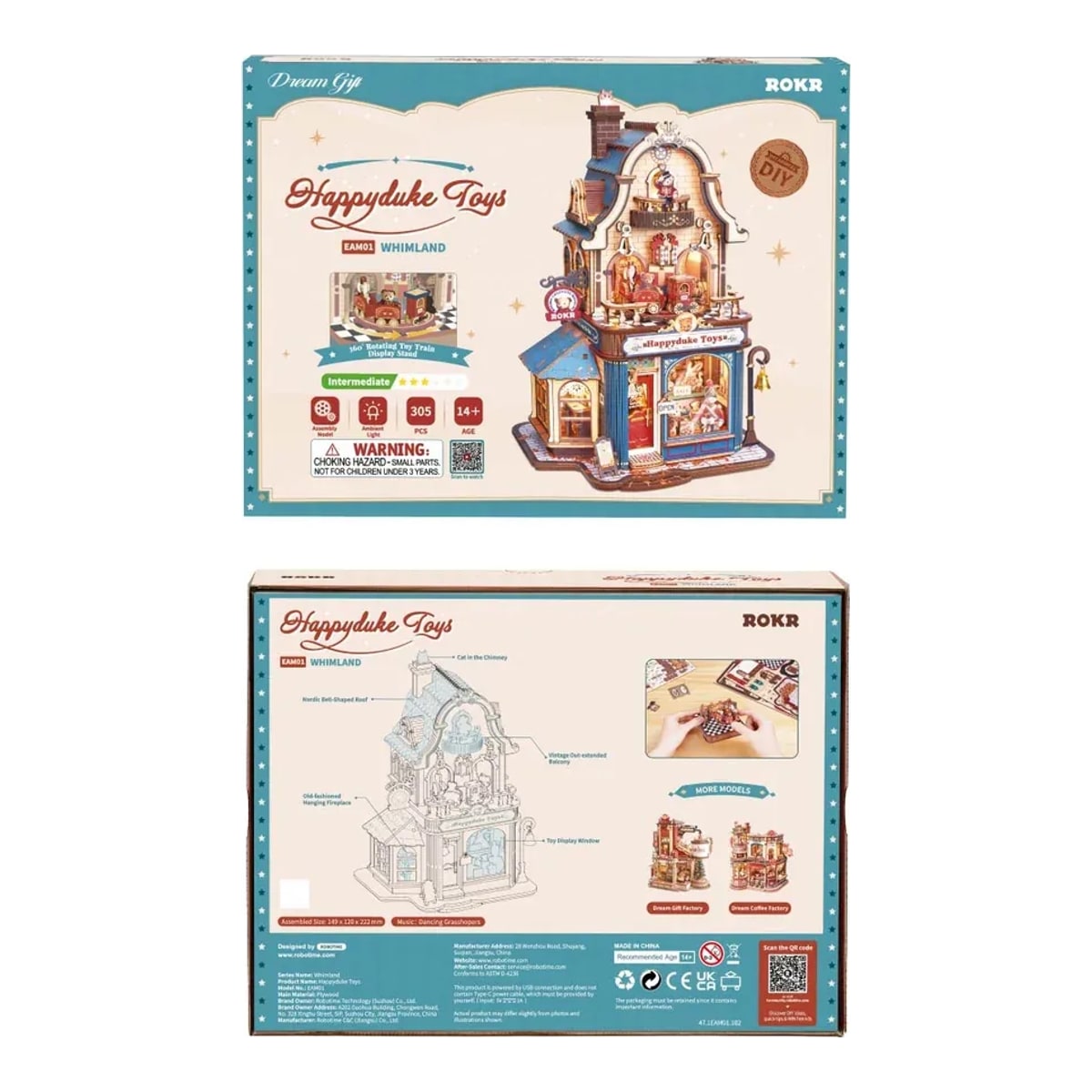 ROKR Happyduke Toys 3D Wooden Puzzle Model Kit EAM01