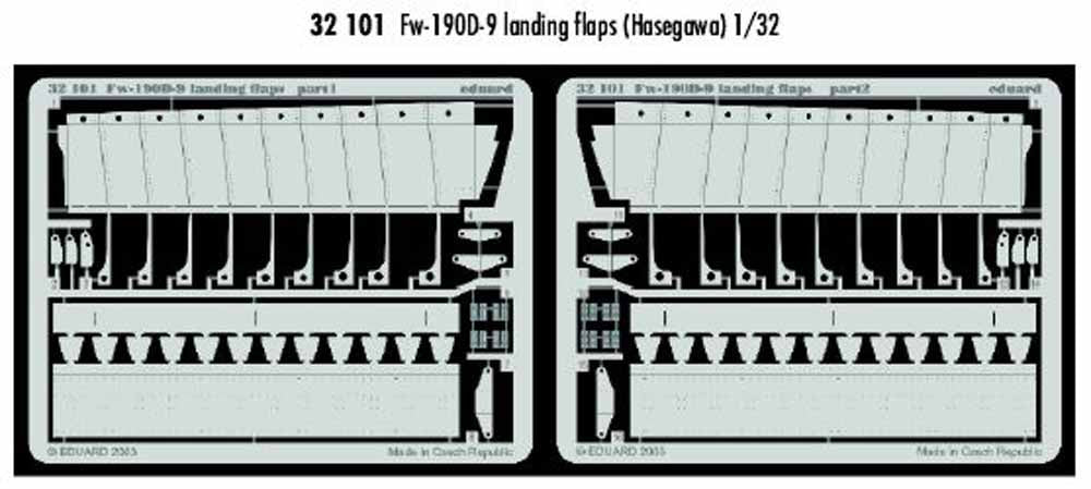 Eduard 32101 Etched Aircraft Detailling Set 1:32 Focke-Wulf Fw-190D-9 landing fl