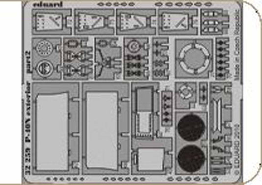 Eduard 32259 Etched Aircraft Detailling Set 1:32 Curtiss P-40N Warhawk exterior