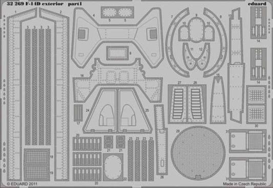 Eduard 32269 Etched Aircraft Detailling Set 1:32 Grumman F-14D Tomcat exterior