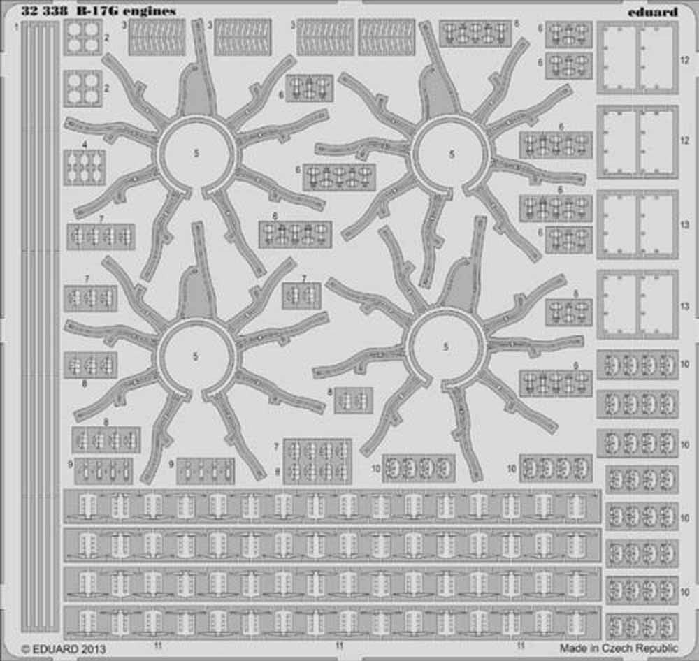 Eduard 32338 Etched Aircraft Detailling Set 1:32 Boeing B-17G Flying Fortress en