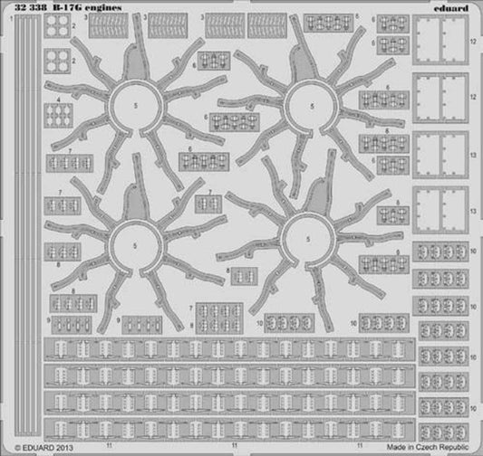 Eduard 32338 Etched Aircraft Detailling Set 1:32 Boeing B-17G Flying Fortress en