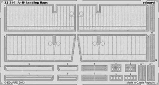 Eduard 32346 Etched Aircraft Detailling Set 1:32 Douglas A-4F Skyhawk landing fl