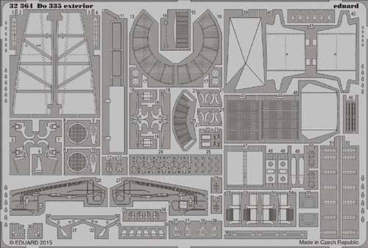Eduard 32364 Etched Aircraft Detailling Set 1:32 Dornier Do-335B-2 'Zerstorer' e