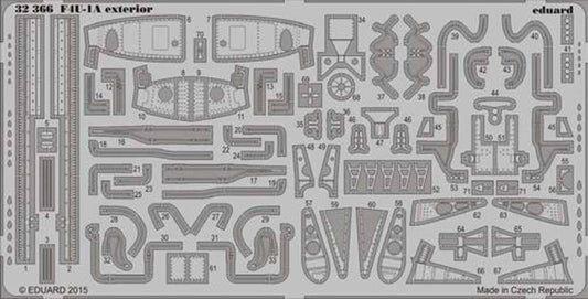 Eduard 32366 Etched Aircraft Detailling Set 1:32 Vought F4U-1A Corsair exterior