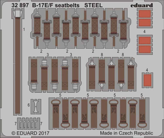 Eduard 32897 Etched Aircraft Detailling Set 1:32 Boeing B-17E/F Flying Fortress