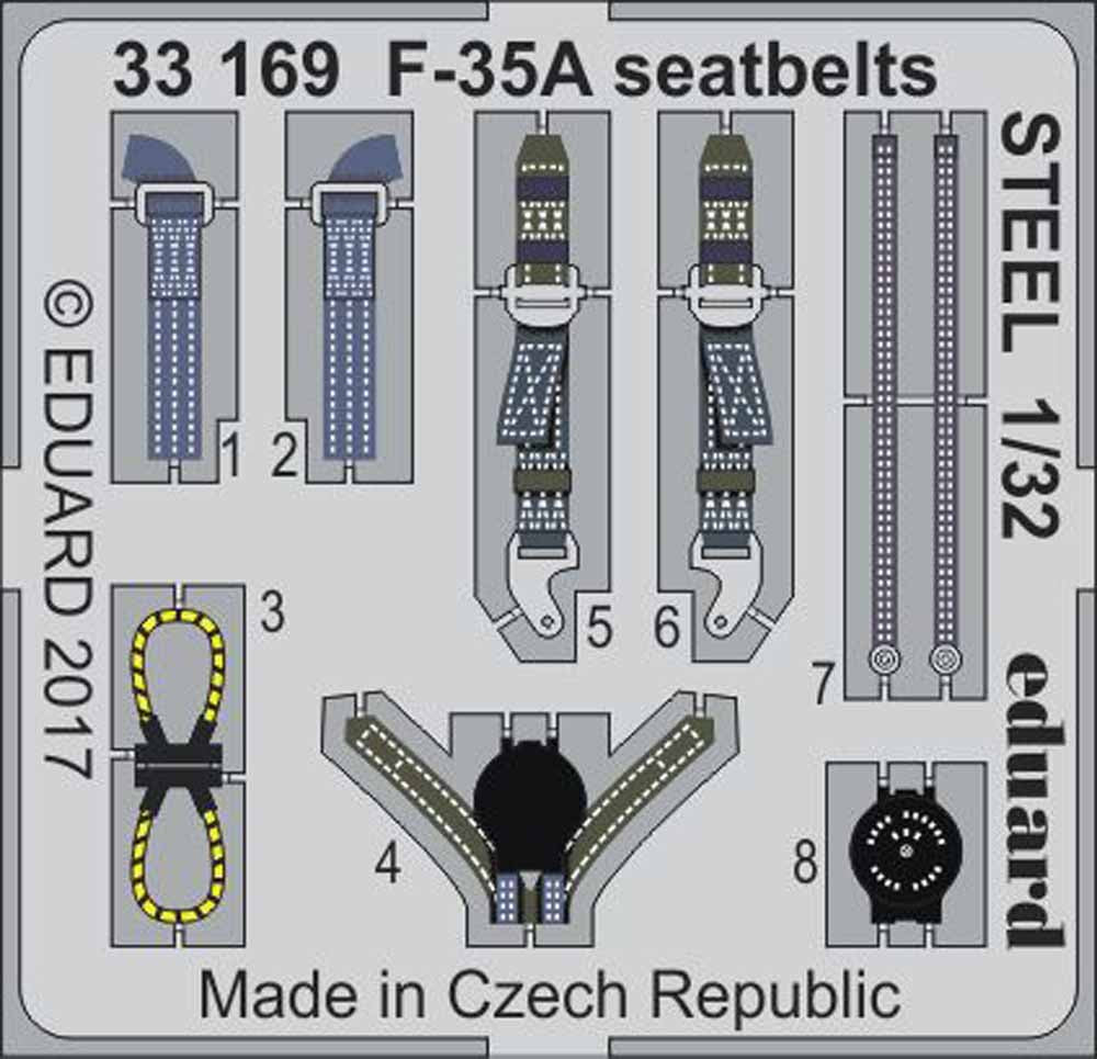 Eduard 33169 Etched Aircraft Detailling Set 1:32 Lockheed-Martin F-35A Lightning