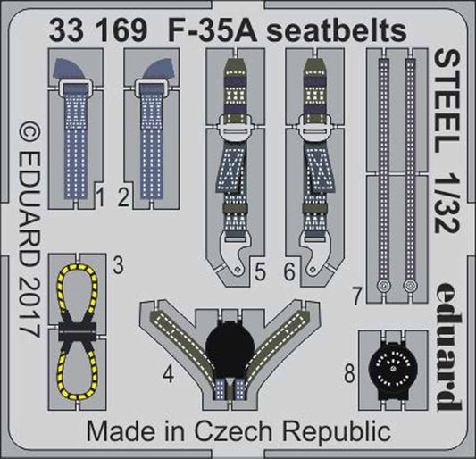 Eduard 33169 Etched Aircraft Detailling Set 1:32 Lockheed-Martin F-35A Lightning