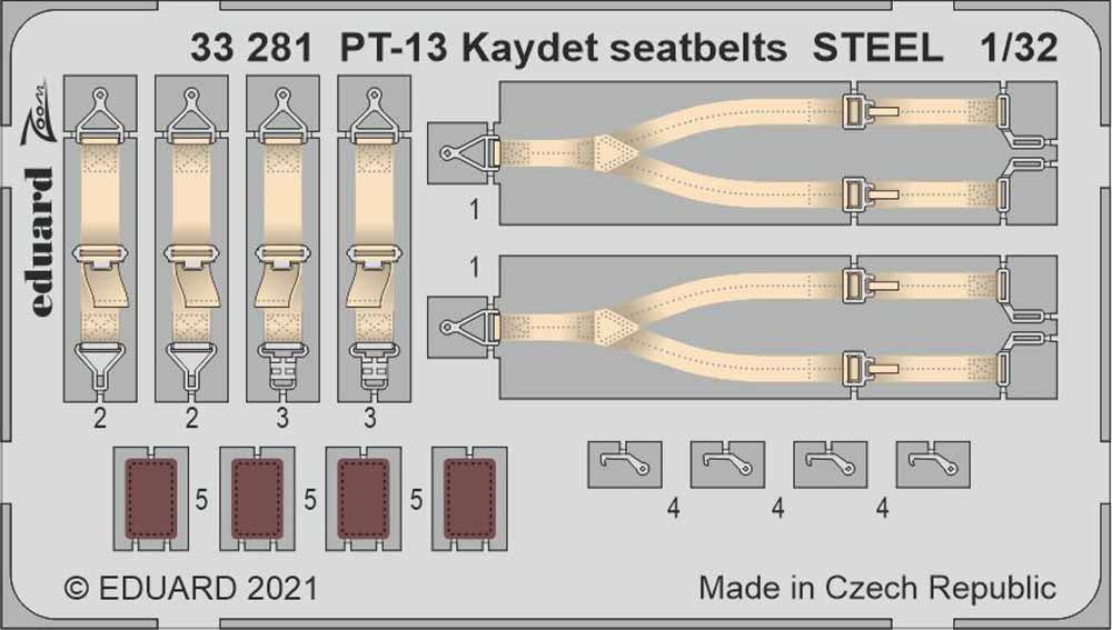Eduard 33281 Etched Aircraft Detailling Set 1:32 Stearman PT-13/N2S-2/5 Kaydet s
