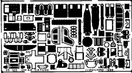 Eduard 35123 Etched Aircraft Detailling Set 1:35 Hughes OH-6A Cayuse