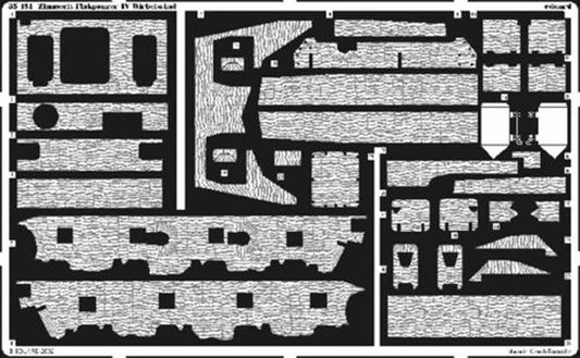 Eduard 35451 1:35 Etched Detailing Set for Tamiya Kit Zimmerit Flakpanzer IV Wir