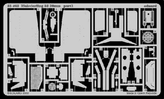 Eduard 35463 1:35 Etched Detailing Set for Tamiya Kit Flakvierling 38