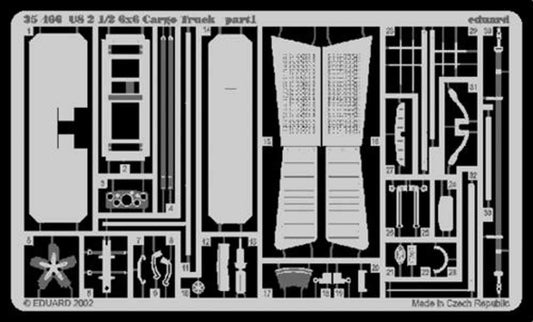 Eduard 35466 1:35 Etched Detailing Set for Tamiya Kit US2 1/2 6 x 6 cargo truck