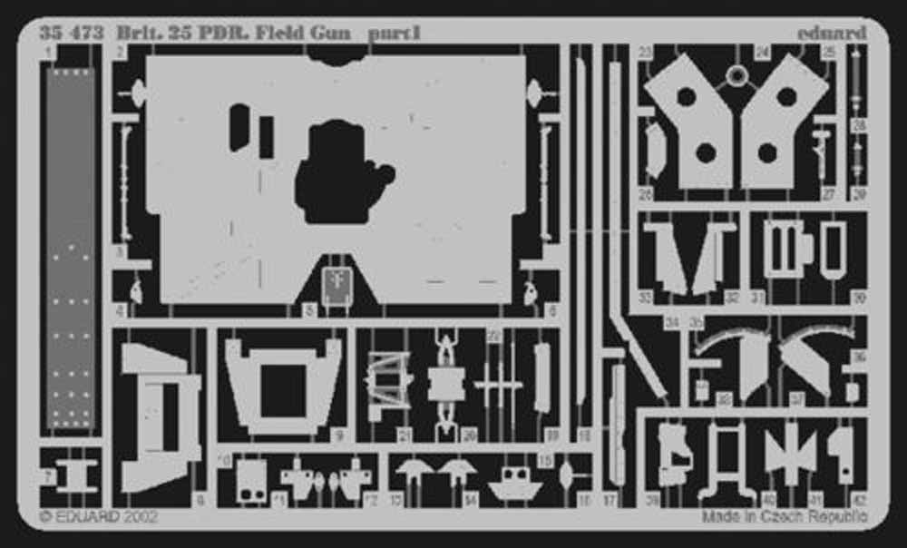 Eduard 35473 1:35 Etched Detailing Set for Tamiya Kit 25-pounder Field Gun