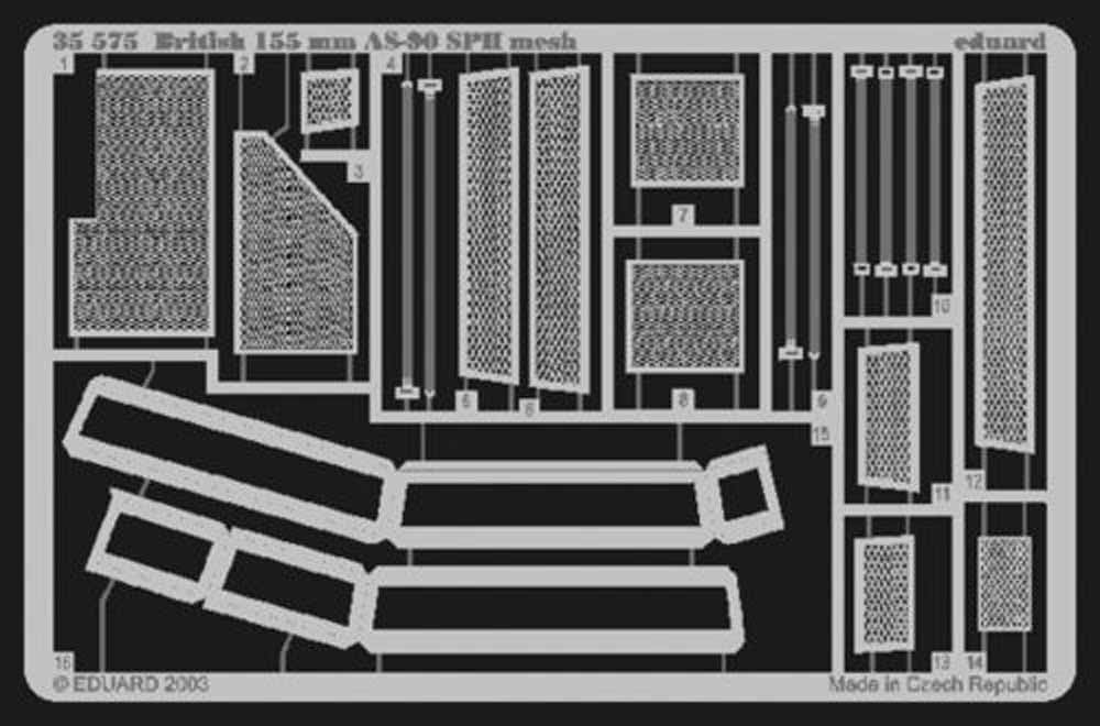 Eduard 35575 1:35 Etched Detailing Set for Trumpeter Kits AS-90 155mm self prope