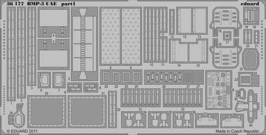 Eduard 36177 1:35 Etched Detailing Set for Trumpeter Kits Soviet BMP-3 UAE
