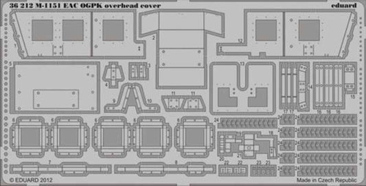 Eduard 36212 1:35 Etched Detailing Set for Academy Kits M1151 EAC OGPK overhead