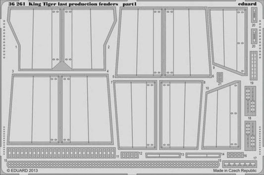 Eduard 36261 1:35 Etched Detailing Set for Academy Kits Pz.Kpfw.VI King Tiger Sd