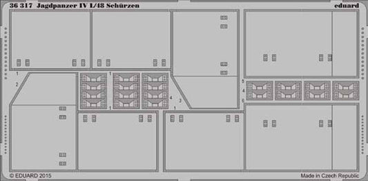 Eduard 36317 1:35 Etched Detailing Set for Dragon Kits Jagdpanzer IV L/48 Schurz