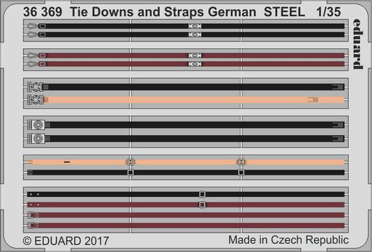 Eduard 36369 1:35 Etched Detailing Set Tie Downs and Straps German STEEL 1/35