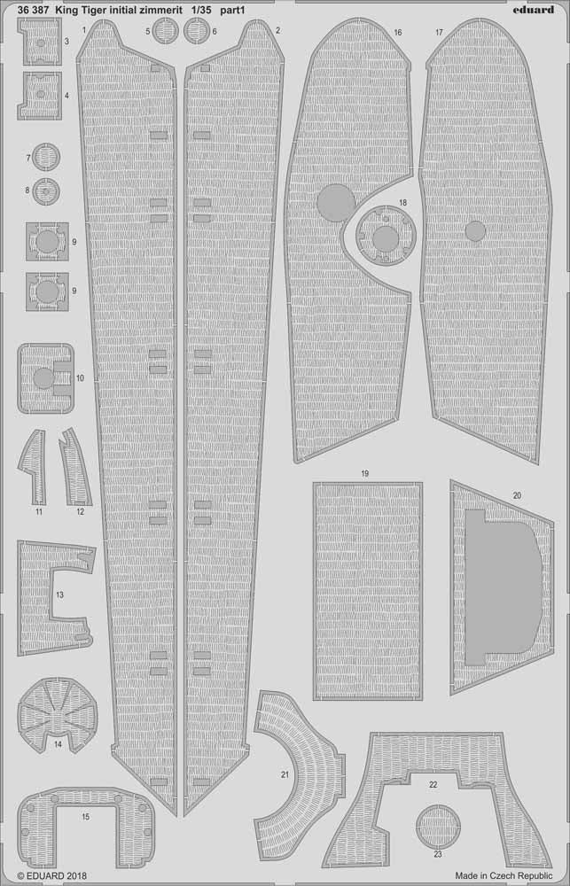 Eduard 36387 1:35 Etched Detailing Set for Takom Kits Pz.Kpfw.VI King Tiger init