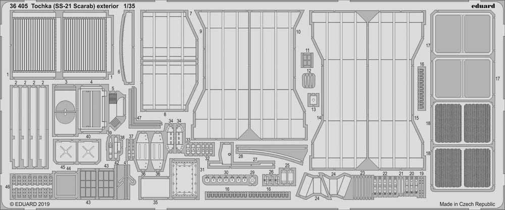 Eduard 36405 1:35 Etched Detailing Set for Hobby Boss Kits Russian 9K79 Tochka S