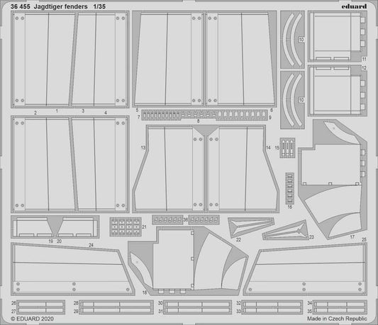 Eduard 36455 1:35 Etched Detailing Set for Takom Kits Sd.Kfz.186 Jagdtiger fende