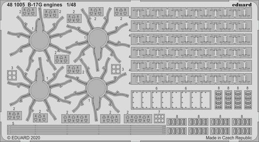 Eduard 481005 Etched Aircraft Detailling Set 1:48 Boeing B-17G Flying Fortress e