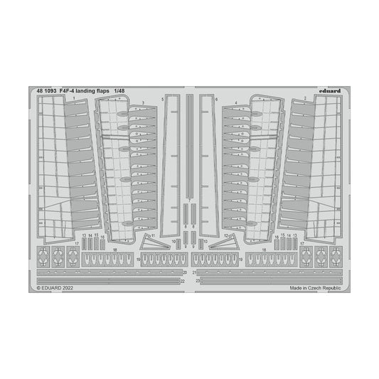 Eduard 481093 Grumman F4F-4 Wildcat Landing Flaps 1:48 Detail Etch Set EDK11166