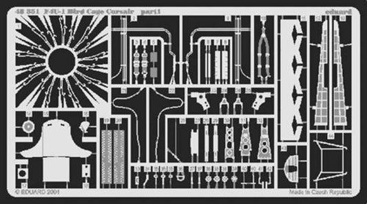 Eduard 48351 Etched Aircraft Detailling Set 1:48 Vought F4U-1 Birdcage Corsair