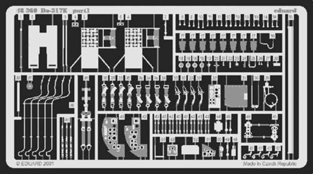 Eduard 48360 Etched Aircraft Detailling Set 1:48 Dornier Do-217E