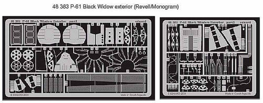 Eduard 48383 Etched Aircraft Detailling Set 1:48 Northrop P-61A/P-61B 'Black Wid