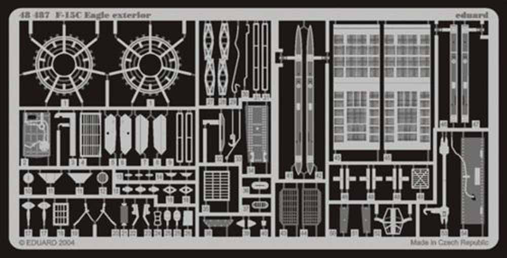 Eduard 48487 Etched Aircraft Detailling Set 1:48 McDonnell F-15C Eagle exterior