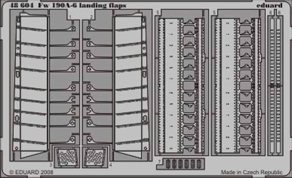 Eduard 48604 Etched Aircraft Detailling Set 1:48 Focke-Wulf Fw-190A-6 landing fl