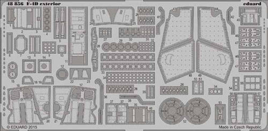Eduard 48856 Etched Aircraft Detailling Set 1:48 McDonnell F-4D Phantom exterior