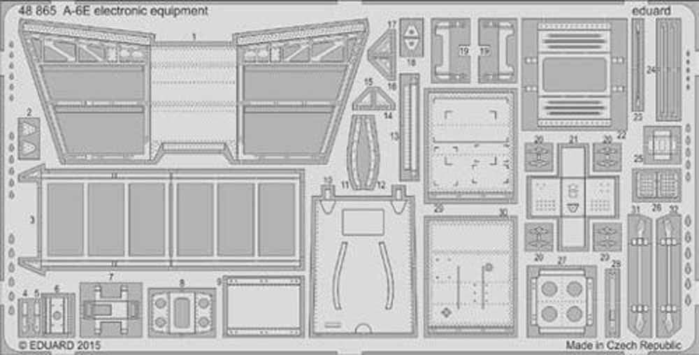 Eduard 48865 Etched Aircraft Detailling Set 1:48 Grumman A-6E electronic equipme