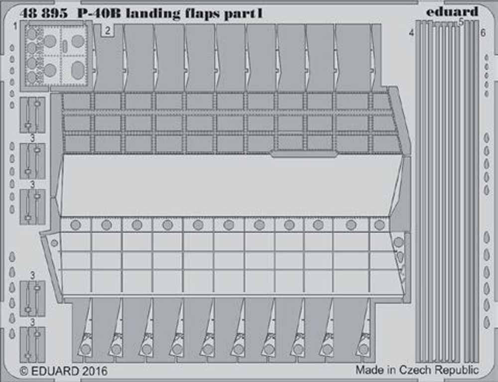 Eduard 48895 Etched Aircraft Detailling Set 1:48 Curtiss P-40B Tomahawk landing